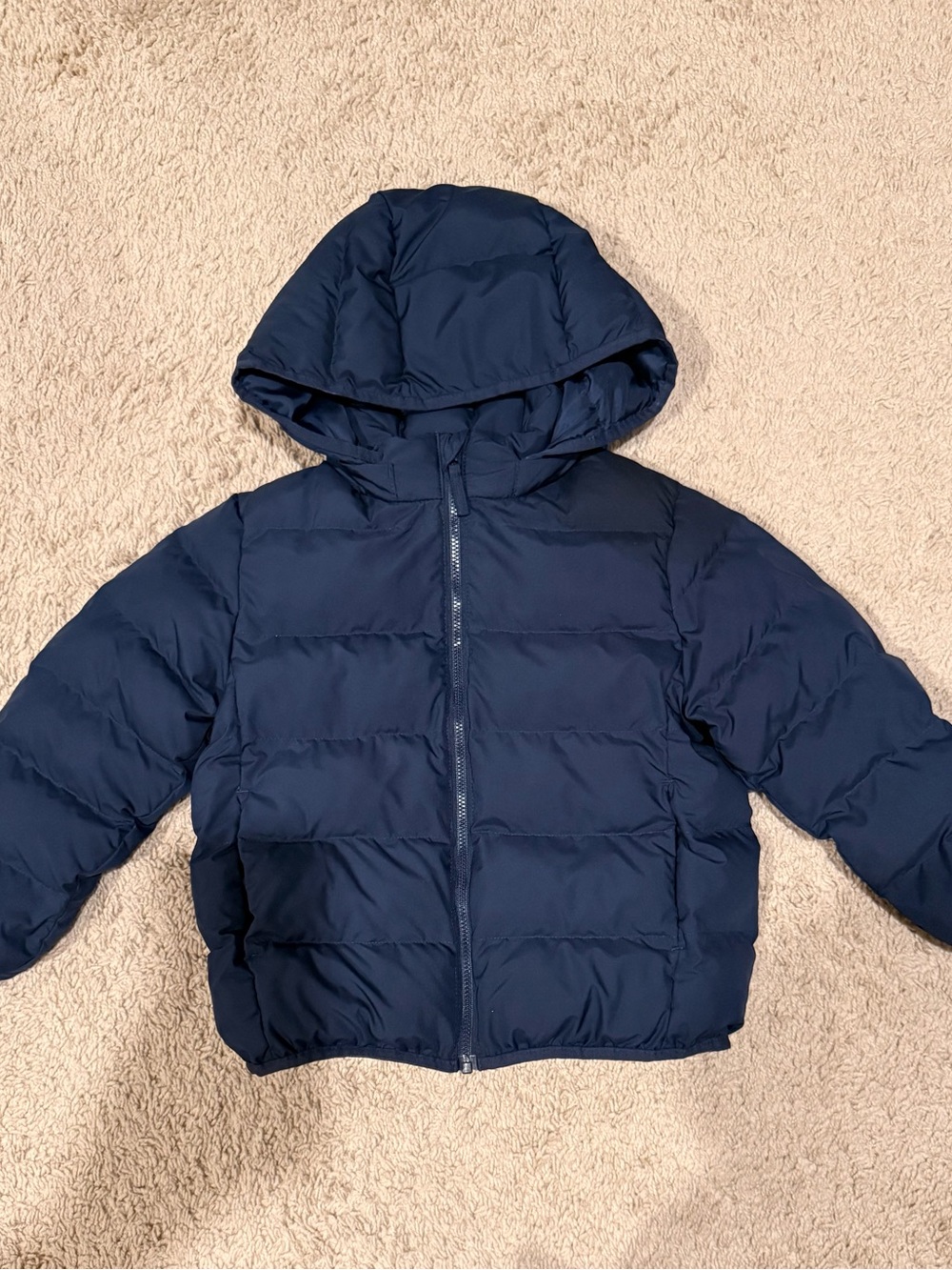 Uniqlo Kids Navy Hooded Puffer Jacket